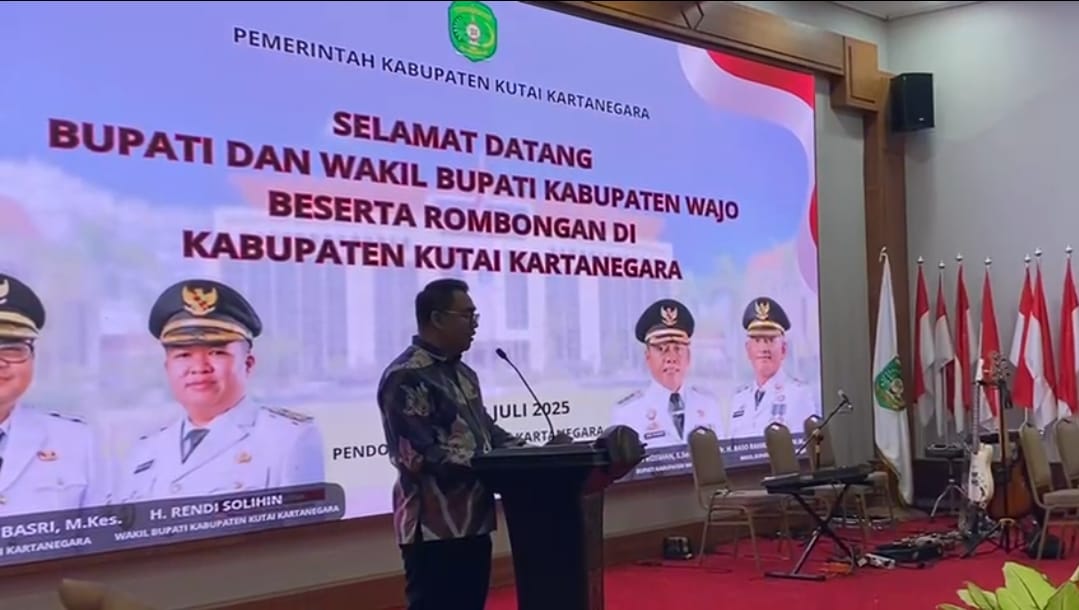 Bupati Kukar, Aulia Rahman Basri Saat Sambutan. (Istimewa)