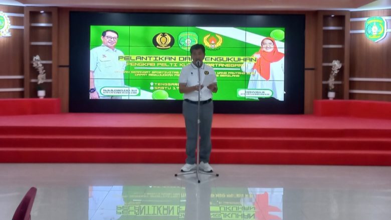  Sekda Kukar, Sunggono saat sambutan. (Istimewa)