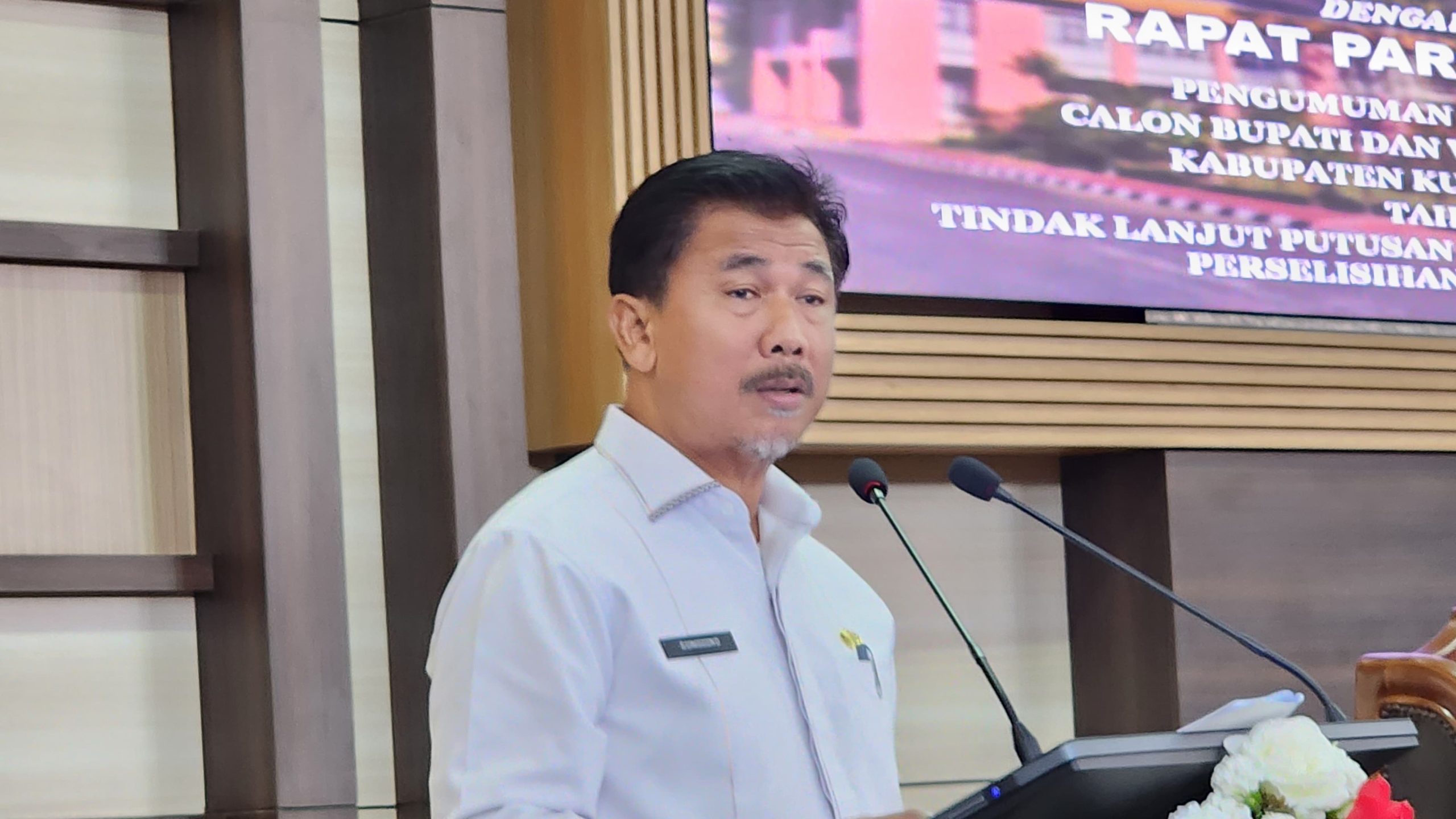 Sekda Kukar, Sunggono saat Sambutan.