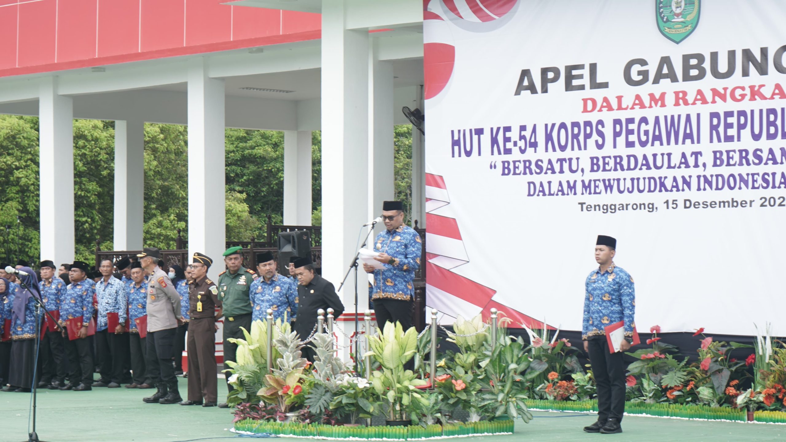 Apel Gabungan Korpri dalam Rangka Hari Ulang Tahun ke-54 Korps Pegawai Republik Indonesia Tahun 2025.